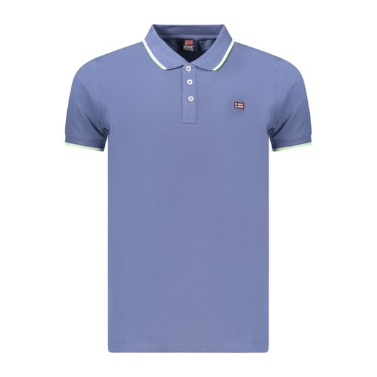 Norwegen 1963 Blaues Baumwoll-Herren-Polo-Shirt - Image 1