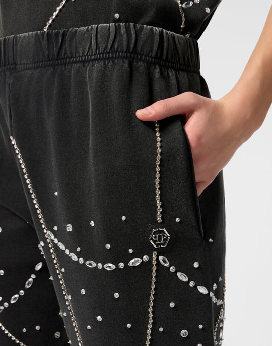 Washed Joggers Spiderweb Strass - Image 3