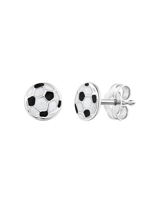 Zeeme for Kids Ohrstecker 925/- Sterling Silber rhodiniert Fußball - Image 1