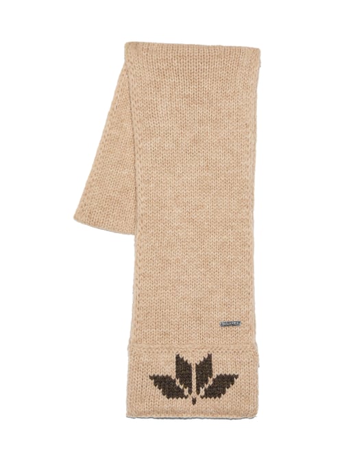 Strickschal aus Wolle mit Schneeflocken-Logo - Image 1