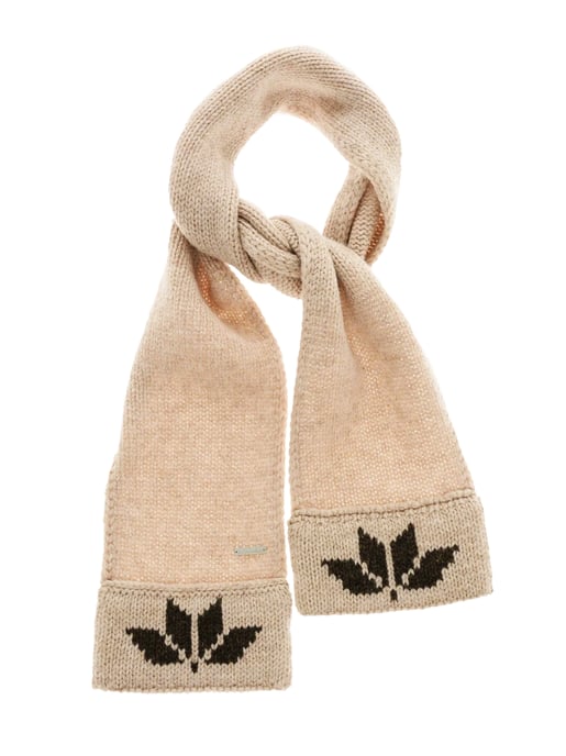Strickschal aus Wolle mit Schneeflocken-Logo - Image 4