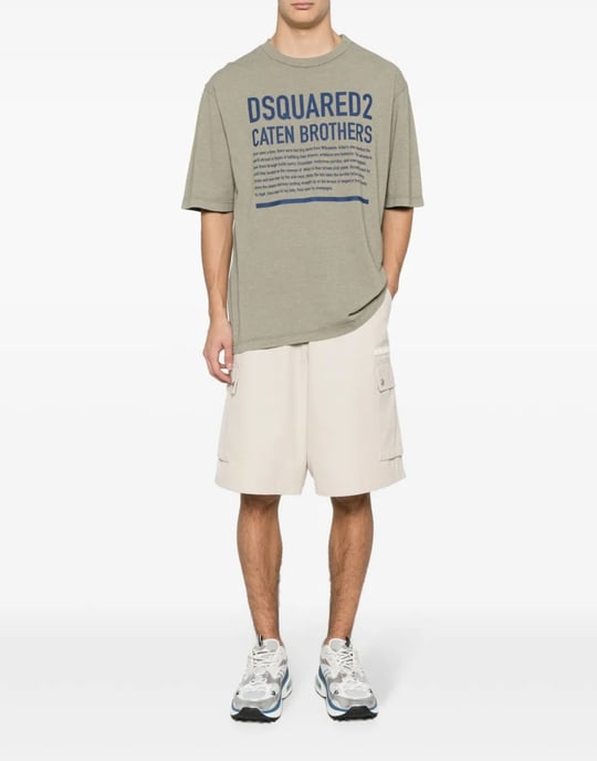 Dsquared2 Locker geschnittenes T-Shirt mit Logo - Grün - Image 2