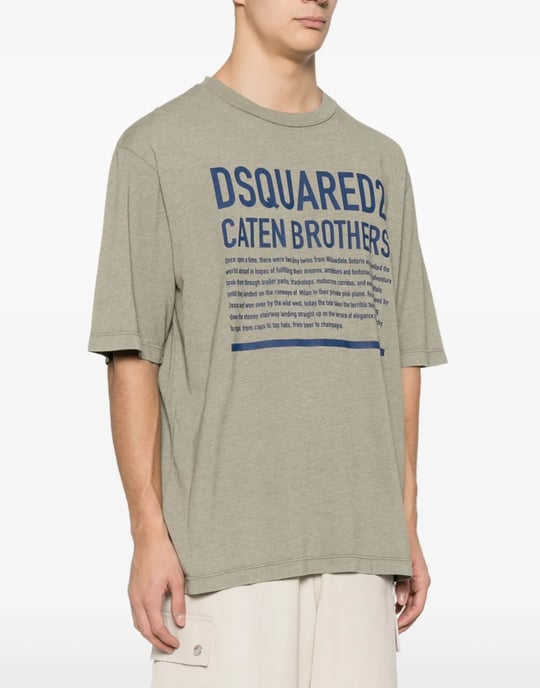 Dsquared2 Locker geschnittenes T-Shirt mit Logo - Grün - Image 3