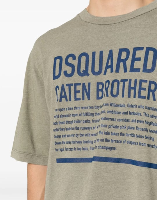 Dsquared2 Locker geschnittenes T-Shirt mit Logo - Grün - Image 5