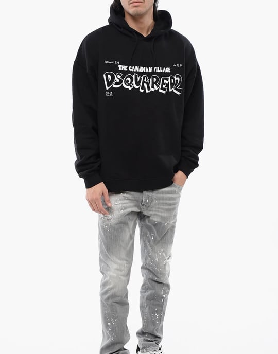 Kapuzenpullover mit kanadischem Dorflogo (lockere Passform) - Image 2