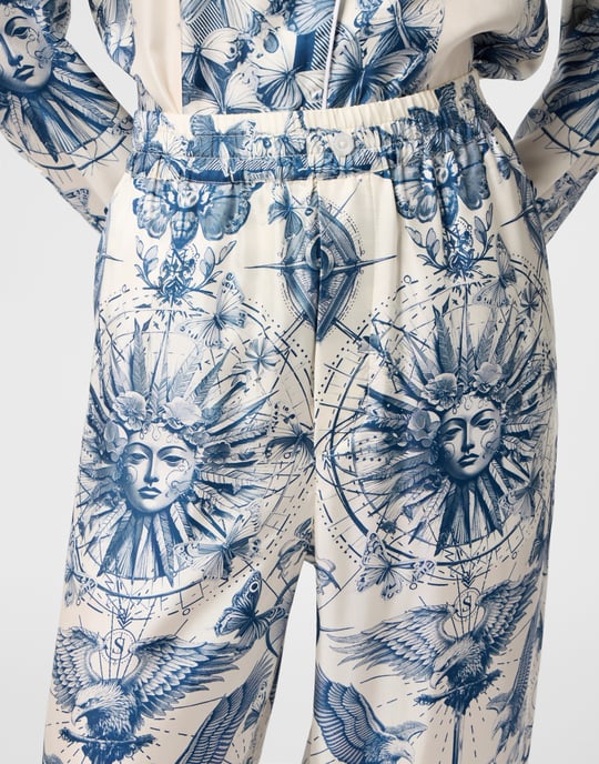 Silk Pajama Pants Butterfly Tattoo - Image 3