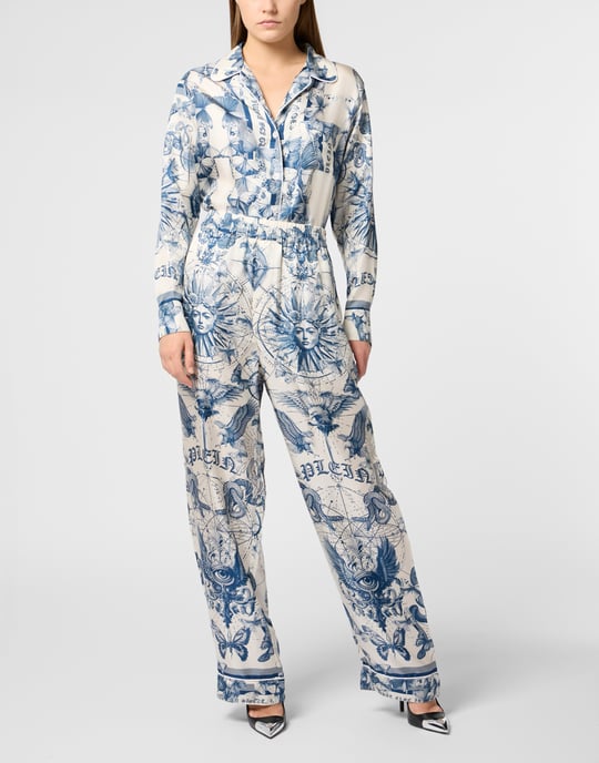 Silk Pajama Pants Butterfly Tattoo - Image 4