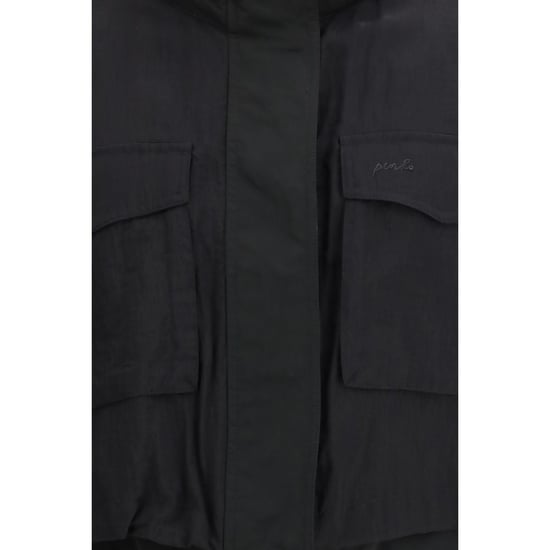 PINKO Schwarze Nylon ärmellose Jacke - Image 3