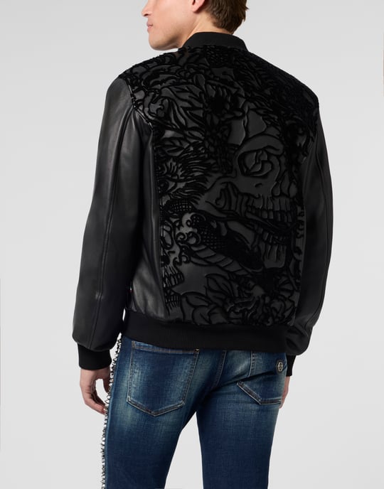 Leather Bomber Dragon Skull - Image 5