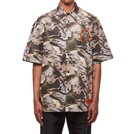 Heron Preston Bicolor Baumwollmusterhemd - Image 2