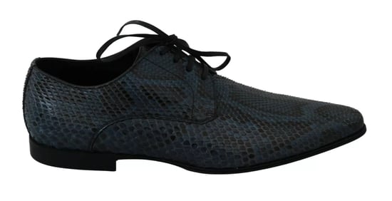 Dolce & Gabbana Blaue Python-Leder-Schlangenleder-Schuhe - Image 1