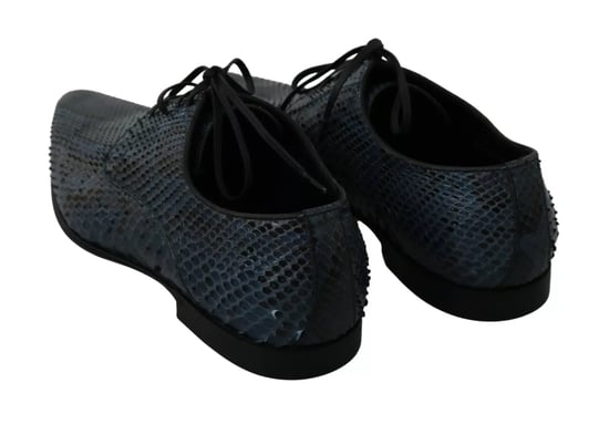 Dolce & Gabbana Blaue Python-Leder-Schlangenleder-Schuhe - Image 2