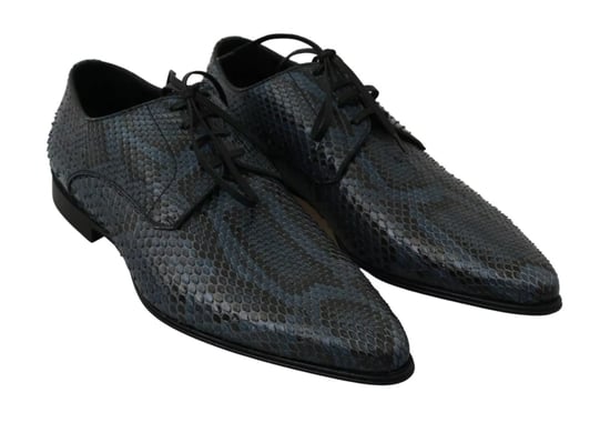 Dolce & Gabbana Blaue Python-Leder-Schlangenleder-Schuhe - Image 3