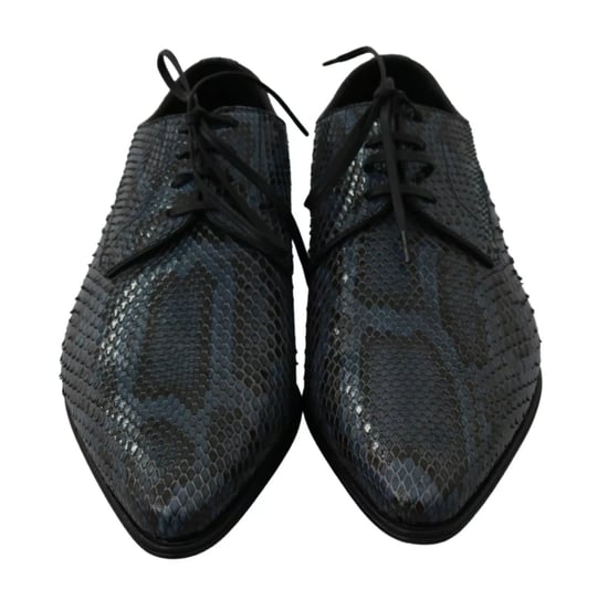 Dolce & Gabbana Blaue Python-Leder-Schlangenleder-Schuhe - Image 4