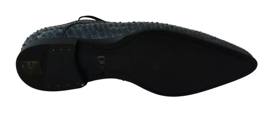 Dolce & Gabbana Blaue Python-Leder-Schlangenleder-Schuhe - Image 6