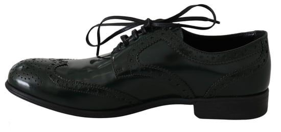 Dolce & Gabbana Grüne Leder Brogue Oxford Wingtip Schuhe - Image 2