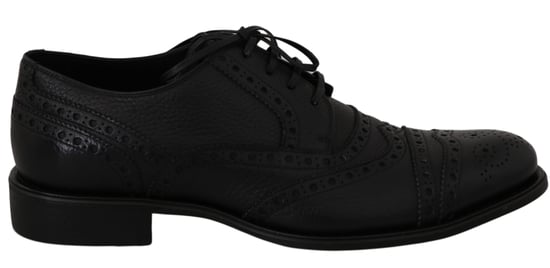 Dolce & Gabbana Blaue Leder Wingtips Oxford-Anzugschuhe - Image 1