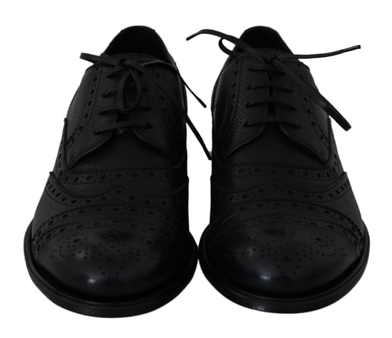 Dolce & Gabbana Blaue Leder Wingtips Oxford-Anzugschuhe - Image 2