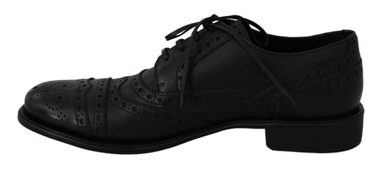 Dolce & Gabbana Blaue Leder Wingtips Oxford-Anzugschuhe - Image 4