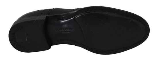 Dolce & Gabbana Blaue Leder Wingtips Oxford-Anzugschuhe - Image 5