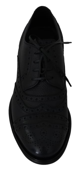 Dolce & Gabbana Blaue Leder Wingtips Oxford-Anzugschuhe - Image 6