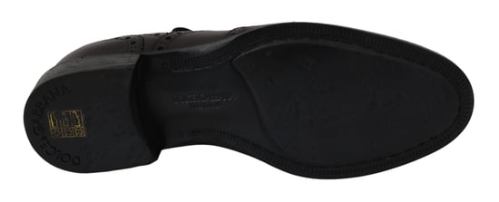 Dolce & Gabbana Schwarze Leder Wingtip Oxford Schnürschuhe - Image 6