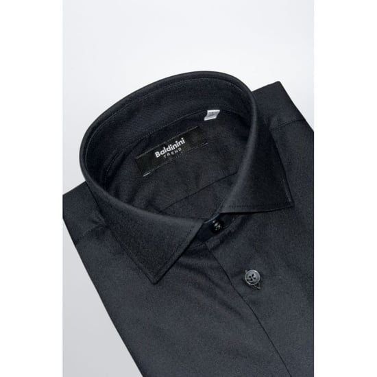 Baldinini Trend Schwarzes Baumwollhemd für Herren - Image 2