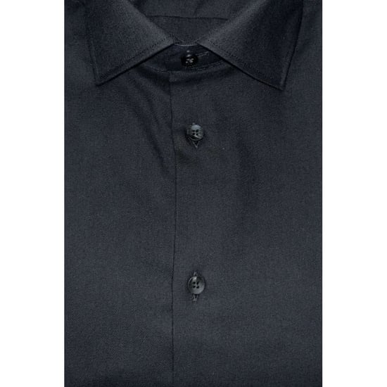 Baldinini Trend Schwarzes Baumwollhemd für Herren - Image 3
