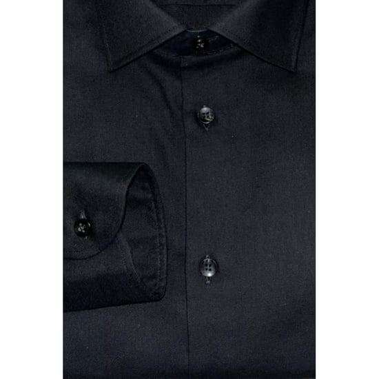 Baldinini Trend Schwarzes Baumwollhemd für Herren - Image 4