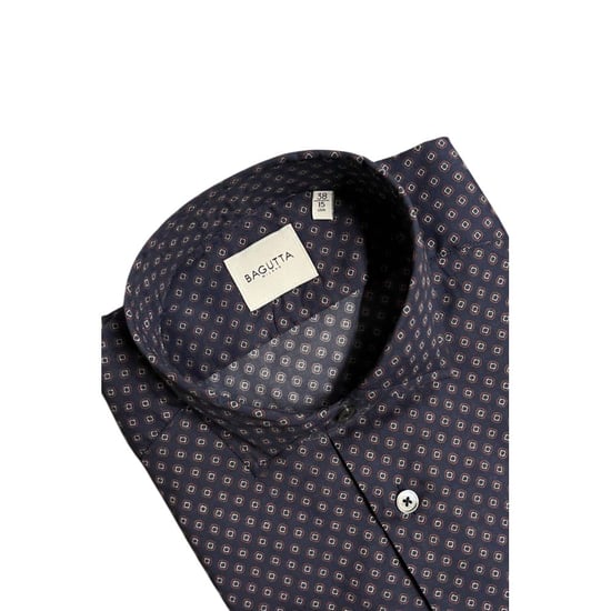 Bagutta Blaugraues Baumwoll-Herren Slim Fit Hemd - Image 3