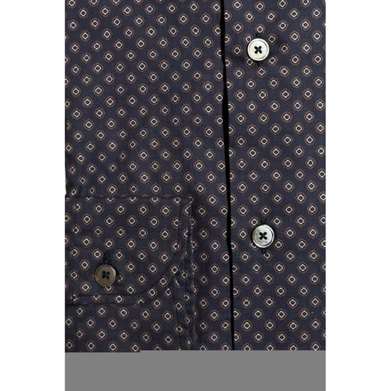 Bagutta Blaugraues Baumwoll-Herren Slim Fit Hemd - Image 4