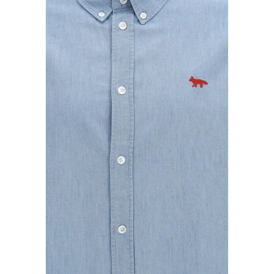 Maison Kitsuné Blaue Baumwollhemd - Image 3