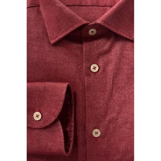 Baldinini Trend Rotes Baumwollhemd für Herren - Image 4