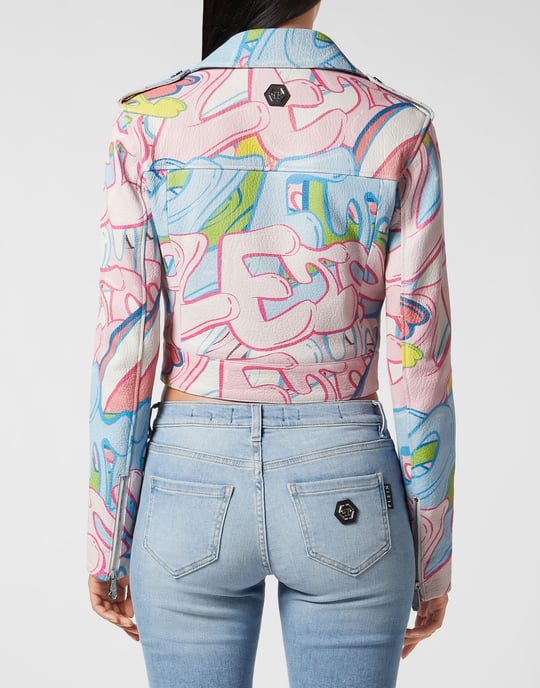 Lederjacke Bombing Graffiti - Image 3