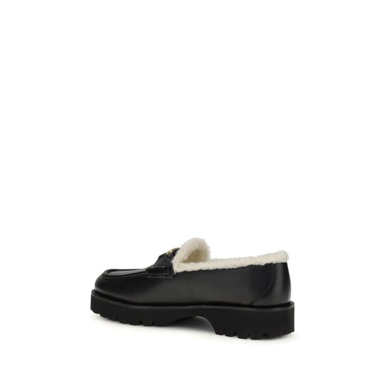 Valentino Garavani Schwarze Kalbsleder Bos Taurus Slipper - Image 3