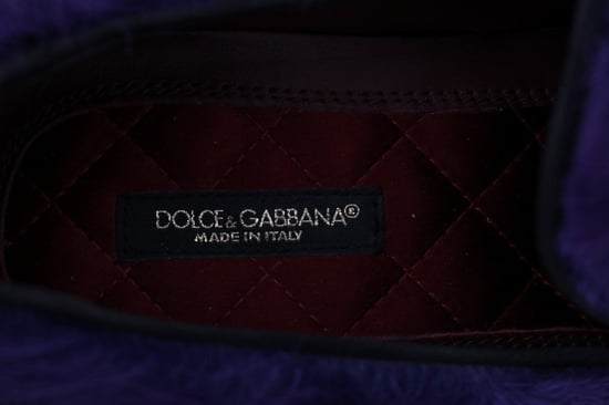 Dolce & Gabbana lila Schafsfell-Leder Loafer - Image 6