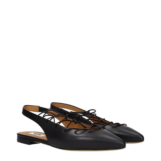 Moschino Schwarze Leder-Ballerinas - Image 2