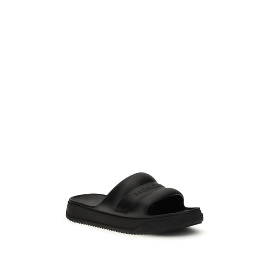 Moncler Schwarze Gummi Flache Sandalen - Image 2
