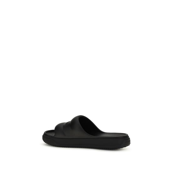 Moncler Schwarze Gummi Flache Sandalen - Image 3