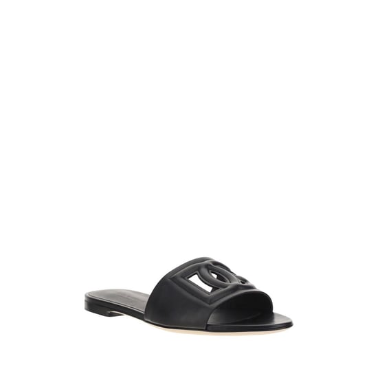 Dolce & Gabbana Schwarze Kalbleder Bos Taurus Sandalen - Image 2