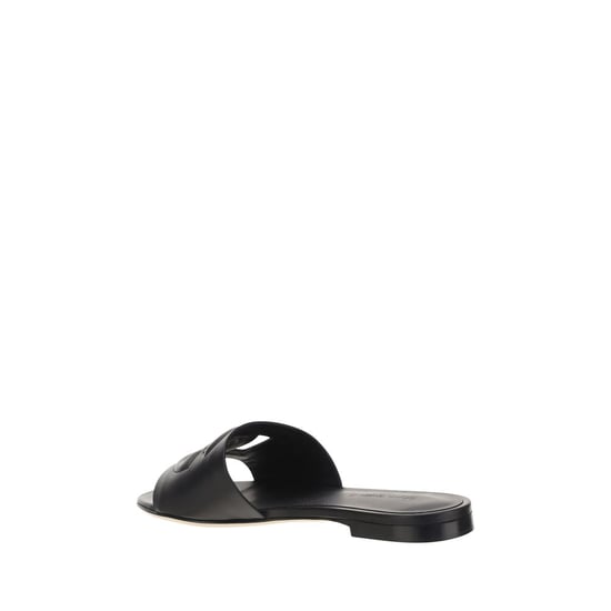 Dolce & Gabbana Schwarze Kalbleder Bos Taurus Sandalen - Image 3