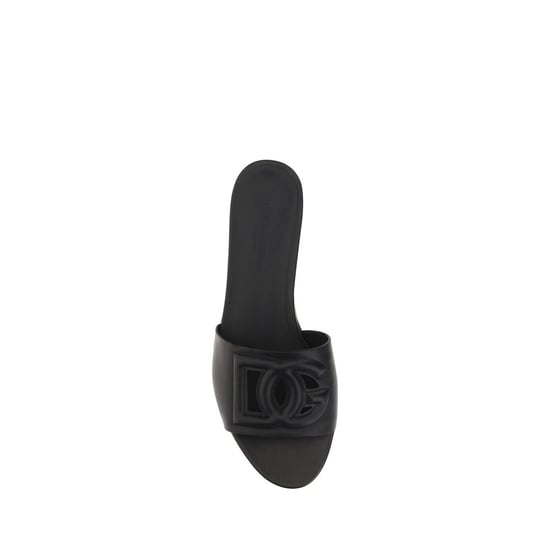 Dolce & Gabbana Schwarze Kalbleder Bos Taurus Sandalen - Image 4