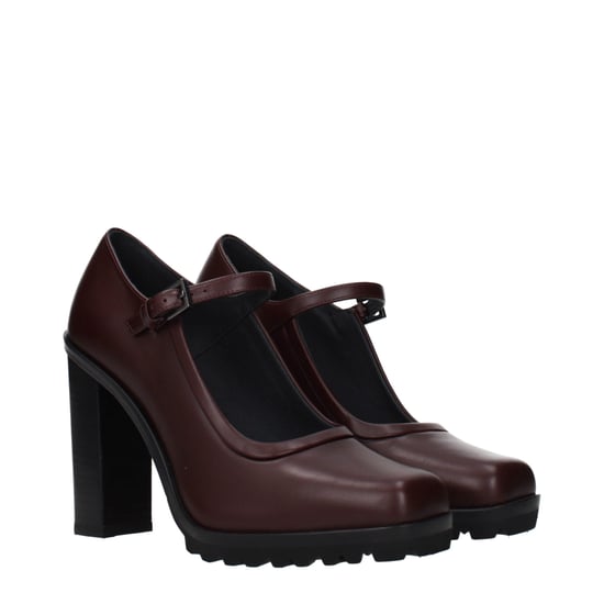 Max Mara Braune Leder High Heel Pumps - Image 2