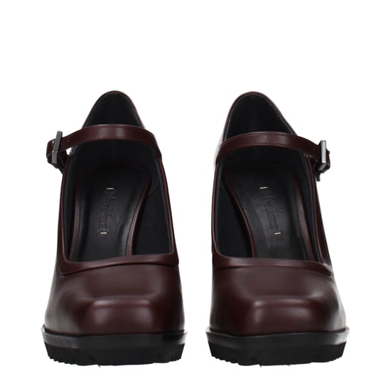 Max Mara Braune Leder High Heel Pumps - Image 3