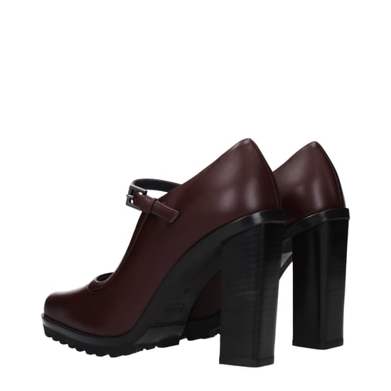 Max Mara Braune Leder High Heel Pumps - Image 4