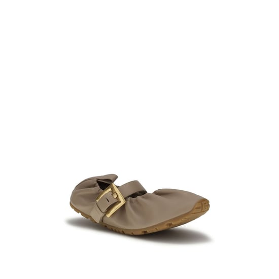 Balmain Beigefarbene Lamm Ovis Aries Aries Ballerinas - Image 2