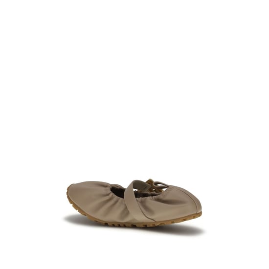 Balmain Beigefarbene Lamm Ovis Aries Aries Ballerinas - Image 3