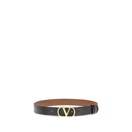 Valentino Garavani Schwarzer Kalbleder Bos Taurus Regular Gürtel - Image 2