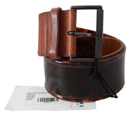 Ermanno Scervino Dunkelbrauner Leder Gürtel mit Breiter Schnalle - Image 2