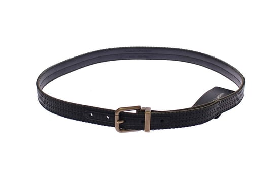 Dolce & Gabbana Blauer Lederlogo-Gürtel - Image 2